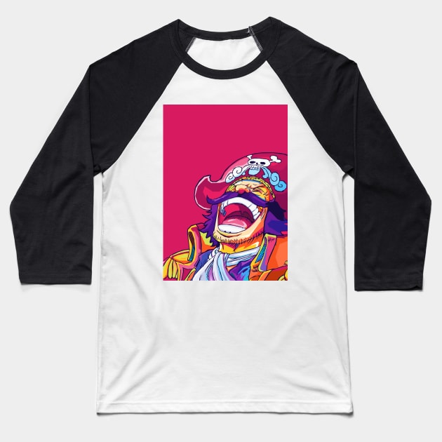 Gold D Roger Wpap Pop Art Baseball T-Shirt by Zet Art